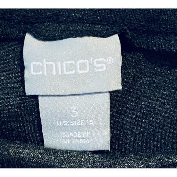 Chicos Pants Womens XL Charcoal Gray Faux Leather Front Ponte Leggings Classic - Picture 5 of 7